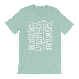 Sunshine Shop LA “Only Way Out” T-Shirt in Heathered Blue/Teal
